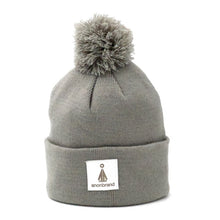 Load image into Gallery viewer, White-leather-label pom beanie
