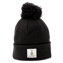Load image into Gallery viewer, White-leather-label pom beanie
