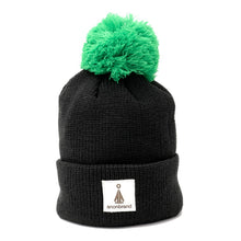 Load image into Gallery viewer, White-leather-label pom beanie