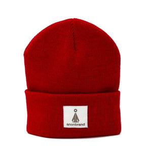 White-leather-label beanie (colors available)
