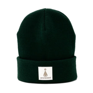 White-leather-label beanie (colors available)