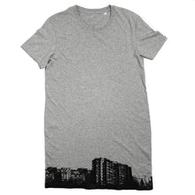 Load image into Gallery viewer, &quot;Dupa blocuri&quot; shirtdress - light gray
