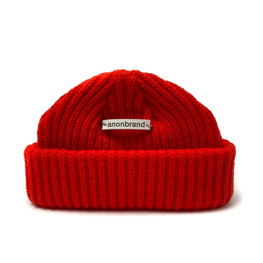 Fisherman beanie - tangerine red